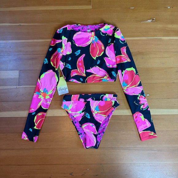 Maaji Other - Maaji Floral Swim Rashguard Bikini Size Small